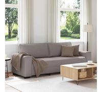 vidaXL Sofá de 3 plazas color topo, 220x77x82 cm, de tela