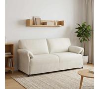 vidaXL Sofá de 3 plazas Crema 198 x 83 x 95 cm Terciopelo