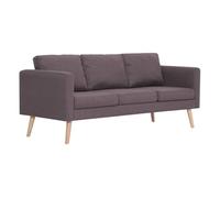 Vidaxl sofá de 3 plazas de tela color gris taupe