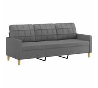 vidaXL Sofá de 3 plazas de Tela Gris Oscuro 180 cm