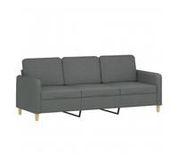 Vidaxl sofá de 3 plazas de tela gris oscuro 180 cm