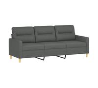 vidaXL Sofá de 3 plazas de tela gris oscuro 180 cm