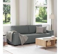 vidaXL Sofá de 3 plazas de tela gris oscuro 220x77x82 cm