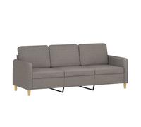 Vidaxl sofá de 3 plazas de tela gris taupe 180 cm