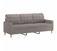 vidaXL Sofá de 3 plazas de Tela Gris Taupe 180 cm