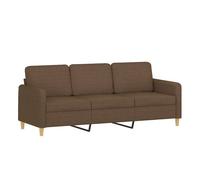 vidaXL Sofá de 3 plazas de tela marrón 180 cm