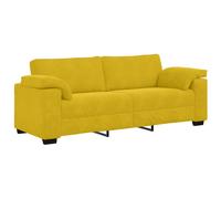 vidaXL Sofá de 3 plazas de terciopelo 220x77x82 cm Multicolor Amarillo