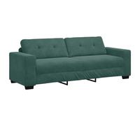 vidaXL Sofá de 3 plazas en Terciopelo Verde Oscuro de 180 cm. Diseño Amplio, Asientos cómodos Salas de Estar. Es un sofá Moderno y Elegante, Ideal para Tus Muebles y decoración del Hog