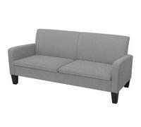 vidaXL Sofá de 3 plazas gris claro 180x65x76 cm