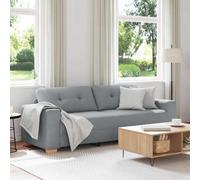 vidaXL Sofá de 3 plazas gris claro, 220x78x80 cm, tela