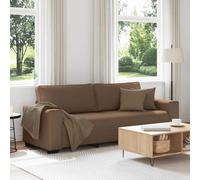 vidaXL Sofá de 3 plazas marrón, 220x77x82 cm, tela