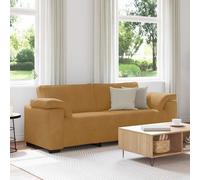 vidaXL Sofá de 3 plazas marrón de terciopelo, 220x77x82 cm