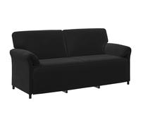 vidaXL Sofá de 3 plazas 198 x 83 x 95 cm Terciopelo Multicolor Negro