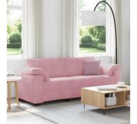 vidaXL Sofá de 3 plazas rosa, 220x77x82 cm, terciopelo