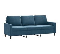 vidaXL Sofá de 3 Plazas, Sofá con Respaldo Reposabrazos, Sofá de Descanso Televisión, Asiento Tapizado para Salón, Terciopelo Azul