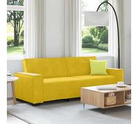 vidaXL Sofá de 3 plazas Terciopelo amarillo 220x78x84 cm