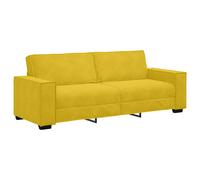 vidaXL Sofá de 3 plazas terciopelo amarillo 220x78x84 cm