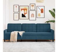 vidaXL Sofá de 3 plazas terciopelo azul 210 cm