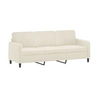 Vidaxl sofá de 3 plazas terciopelo color crema 180 cm