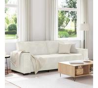 vidaXL Sofá de 3 plazas Terciopelo color crema 220x78x84 cm