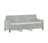 Vidaxl sofá de 3 plazas terciopelo gris claro 180 cm