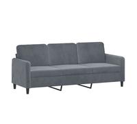 Vidaxl sofá de 3 plazas terciopelo gris oscuro 180 cm