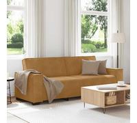vidaXL Sofá de 3 plazas terciopelo marrón 220x78x84 cm