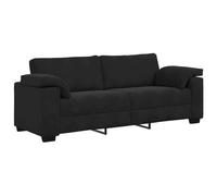vidaXL Sofá de 3 plazas Terciopelo 220x77x82 cm Negro