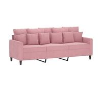 vidaXL Sofá de 3 plazas terciopelo rosa 180 cm
