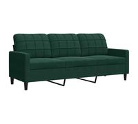 vidaXL Sofá de 3 plazas Terciopelo Verde Oscuro 180 cm, sofá, sofá de salón, sofá de Terciopelo, sofá tapizado, sofá para 3 Personas