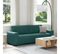Sofá De 3 Plazas Verde Oscuro, 220x77x82 Cm, Tela Vidaxl