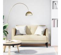 vidaXL Sofá de dos plazas color crema, 111 cm, de tela