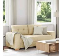 vidaXL Sofá Loveseat-Sofa Crema 180x77x82 cm Tela