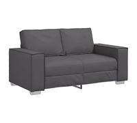 vidaXL Sofá de Dos plazas Gris 160 cm Cuero sintético, Sofá Moderno para la Sala de Estar, Sofá Rectangular cómodo, Sofá de Cuero sintético Duradero, Lounge ergonómico, Muebles urbanos con Estilo