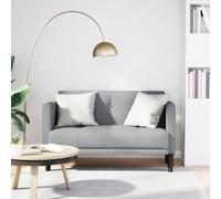 vidaXL Sofá de dos plazas gris claro de 111 cm