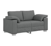 vidaXL Sofá de Dos plazas Gris Oscuro 160 cm Tela, Sofá Elegante, Asientos duraderos, diseño Moderno, Forma Rectangular, cojín de Espuma, tapicería Transpirable para Sala