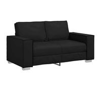 vidaXL Sofá de Dos plazas Negro 160 cm Cuero sintético, Sofá Moderno para la Sala de Estar, Sofá Rectangular cómodo, Sofá de Cuero sintético Duradero, Lounge ergonómico, Muebles urbanos con Estilo