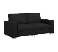 vidaXL Sofá de Dos plazas Negro 180 cm Cuero sintético, Sofá Moderno para la Sala de Estar, Sofá Rectangular cómodo, Sofá de Cuero sintético Duradero, Lounge ergonómico, Muebles urbanos con Estilo