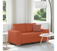 Sofá De Dos Plazas Rojo Anaranjado De 160x77x82 Cm, De Tela De Pana Vidaxl