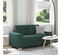 Sofá De Dos Plazas Verde Oscuro, 160x77x82 Cm, Tela Vidaxl