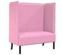 vidaXL Sofa de Espalda Alta 101cm tela Multicolor Rosa
