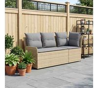 vidaXL Sofá de jardín con brazo y sofá en esquina con almohada 2 Pieza