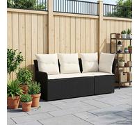 vidaXL Sofá de jardín con brazo y sofá en esquina con almohada 2 Pieza
