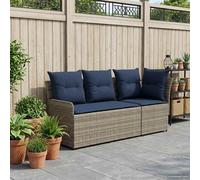 vidaXL Sofá de jardín con brazo y sofá en esquina con almohada 2 Pieza