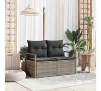 vidaXL Sofá de jardín con cojín 120 x 62 x 69 cm. ratán sintético
