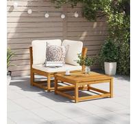 vidaXL Sofá de jardín de esquina y cojines acacia maciza 73x73x65 cm