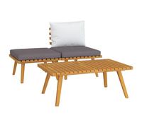 Vidaxl Sofá de Jardín de Madera Maciza de Acacia Centers + footrests + table