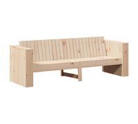 vidaXL Sofá de jardín Natural 185,5 x 60 x 62 cm Madera de pino macizo