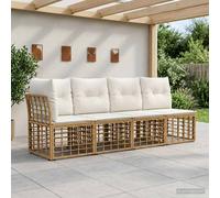 vidaXL Sofá de Jardín para 4 Personas con Brazo Izquierdo 4 pcs