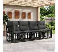 vidaXL Sofá de Jardín para 4 Personas con Brazo Izquierdo 4 pcs